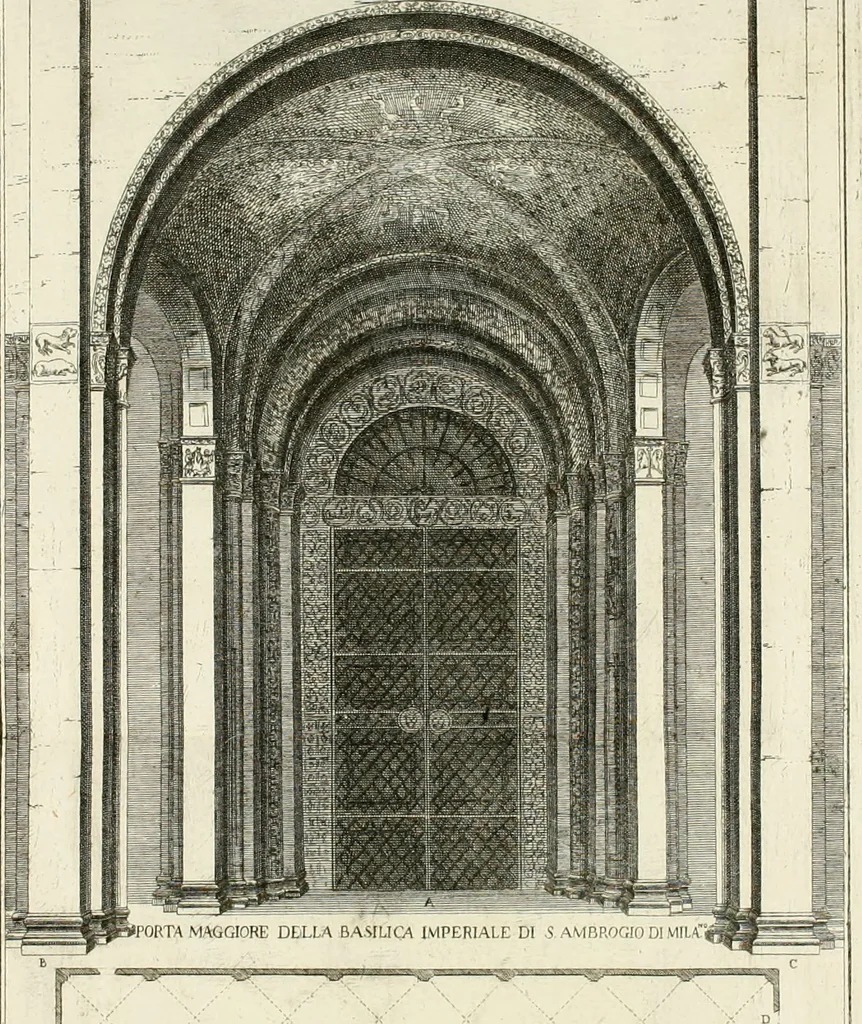 An illustration from Spiegazione e riflessioni del P. Giuseppe Allegranza domenicano sopra alcuni sacri monumenti antichi di Milano, 1757, leaf 223