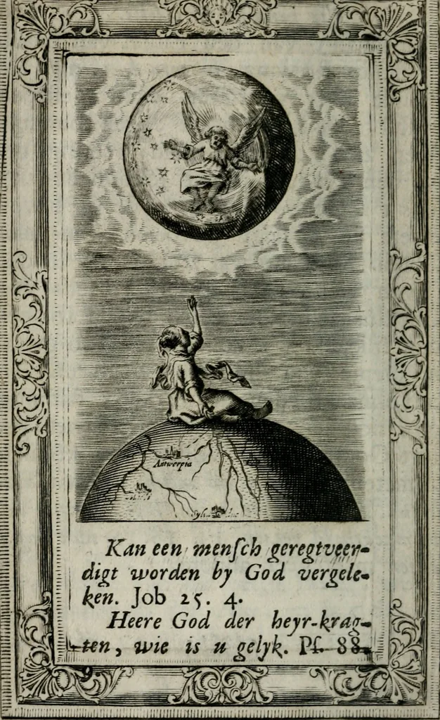 An illustration from Spiegel sonder bedrogh ofte kenisse syns selfs : vor oogen gestelt aen alle deught-minnende persoonen, 1733, leaf 133