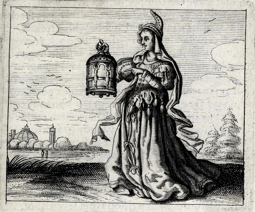 An illustration from Spiegel van den ouden ende nieuvven tijdt : bestaende uyt spreeck-woorden ende sinne-spreucken, ontleent van de voorige ende jegenwoordige eeuwe, verlustiget door menigte van sinne-beelden, met gedichten en prenten daer op passende, 1633, leaf 257