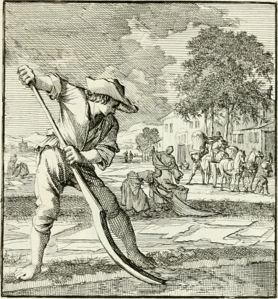An illustration from Spiegel van 't menschelyk bedryf : vertonende hondert-verscheyde ambagten zeer konstig afgebeeld en met zeer zinryke spreuken en stigtelyke versen verrykt, 1694, leaf 144