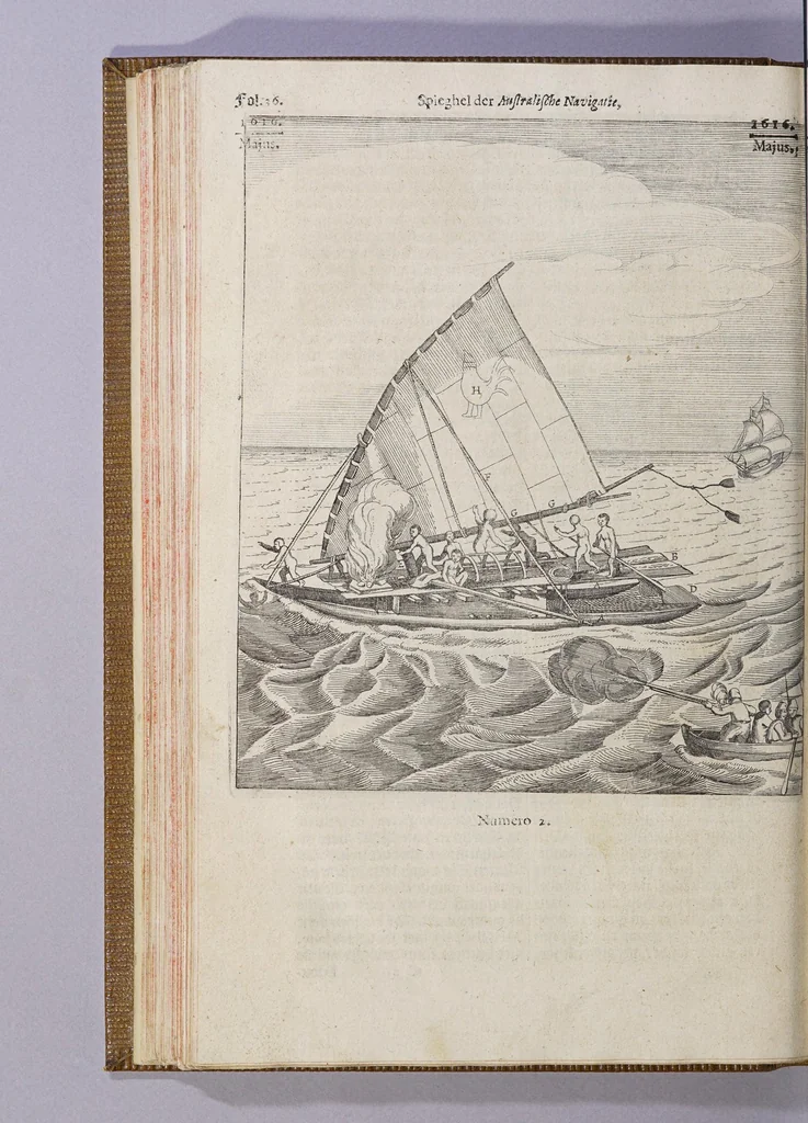 An illustration from Spieghel der Australische navigatie,, 1622, leaf 62