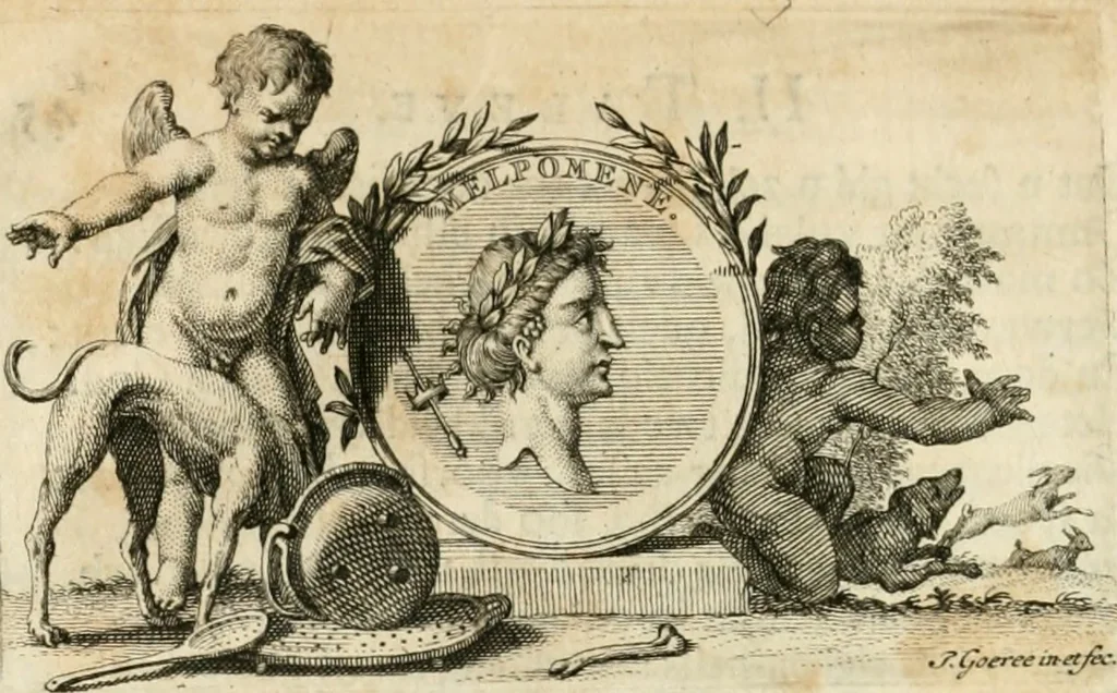An illustration from H.L. Spieghels Hertspeighel en andere zedeschriften : met verscheidene nooit gedrukte stukken verrijkt, en door aenteekeningen opgeheldert, 1723, leaf 117