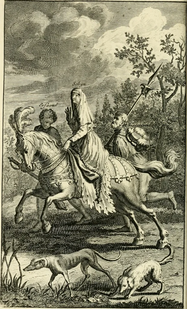 An illustration from H.L. Spieghels Hertspeighel en andere zedeschriften : met verscheidene nooit gedrukte stukken verrijkt, en door aenteekeningen opgeheldert, 1723, leaf 241