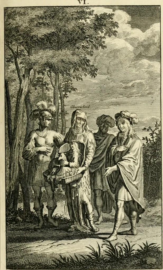 An illustration from H.L. Spieghels Hertspeighel en andere zedeschriften : met verscheidene nooit gedrukte stukken verrijkt, en door aenteekeningen opgeheldert, 1723, leaf 250