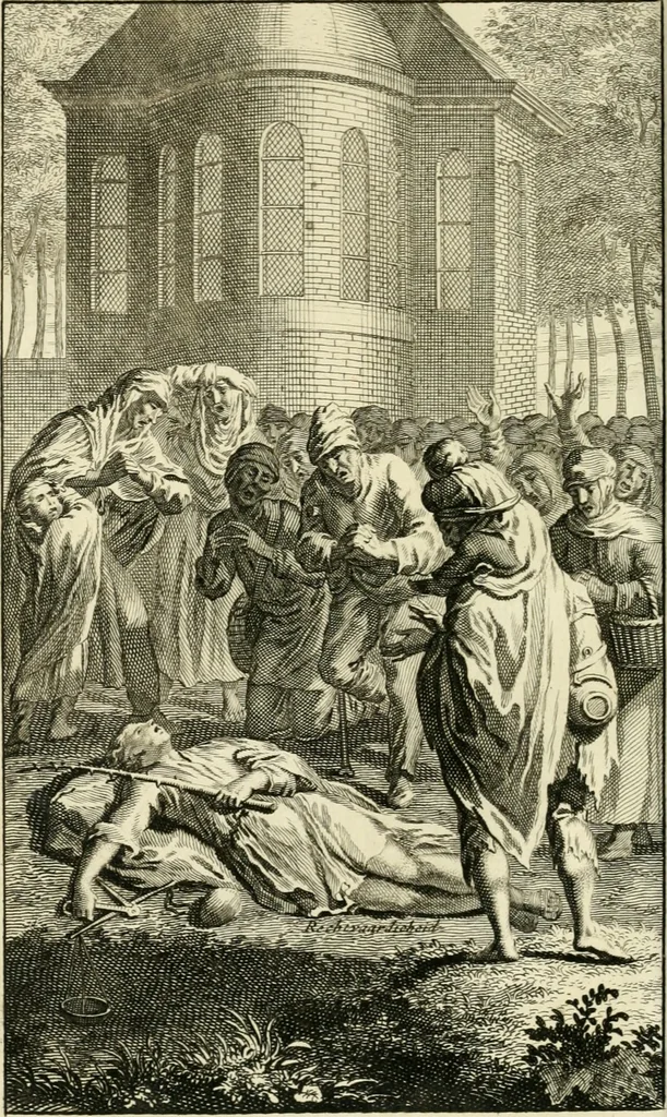 An illustration from H.L. Spieghels Hertspeighel en andere zedeschriften : met verscheidene nooit gedrukte stukken verrijkt, en door aenteekeningen opgeheldert, 1723, leaf 253