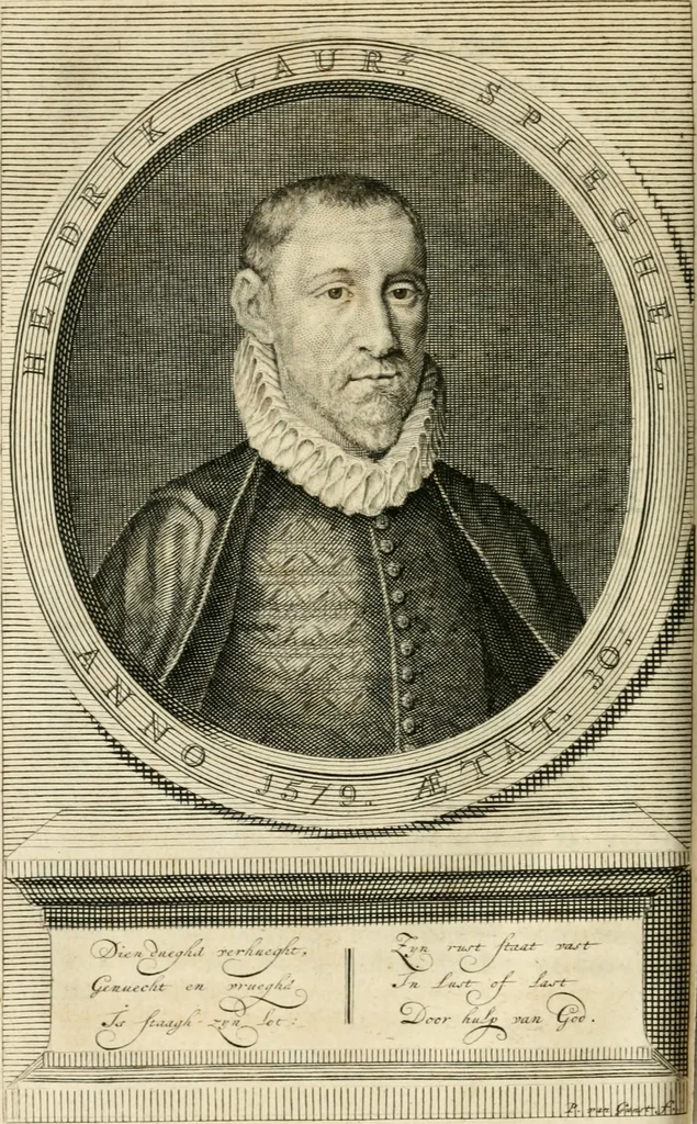 An illustration from H.L. Spieghels Hertspeighel en andere zedeschriften : met verscheidene nooit gedrukte stukken verrijkt, en door aenteekeningen opgeheldert, 1723, leaf 35