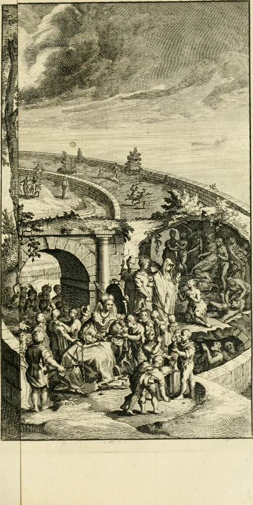 An illustration from H.L. Spieghels Hertspeighel en andere zedeschriften : met verscheidene nooit gedrukte stukken verrijkt, en door aenteekeningen opgeheldert, 1723, leaf 408