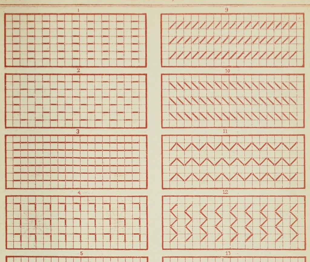 An illustration from Spiel und Arbeit, bildende Arbeiten und unterhaltende Spiele für Knaben und Mädchen nach Fröbelschen Grundsatzen bearbeitet, 1900, leaf 215