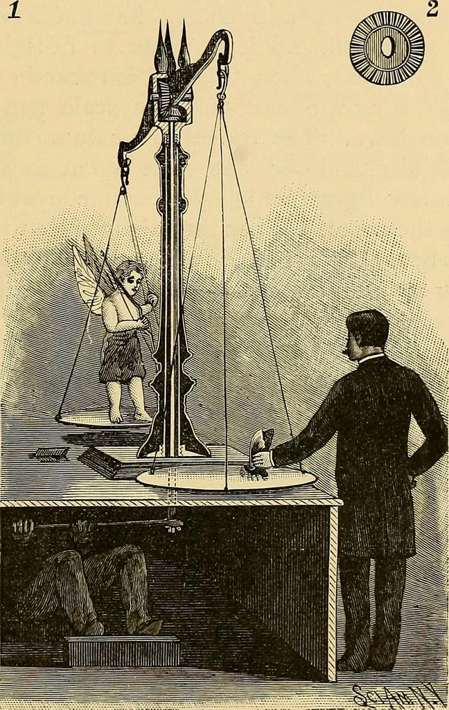 An illustration from Spirit slate writing and kindred phenomena, 1898, leaf 158