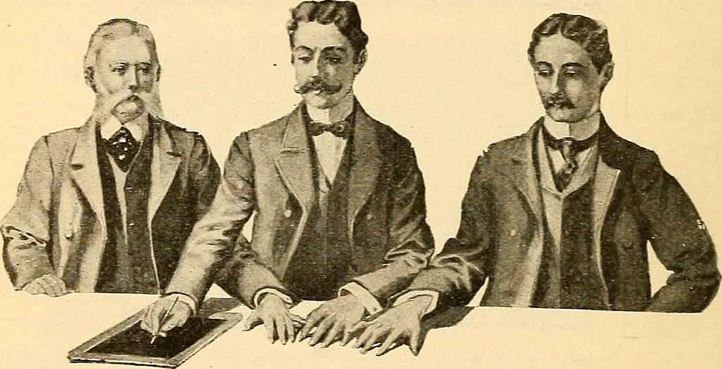 An illustration from Spirit slate writing and kindred phenomena, 1898, leaf 41