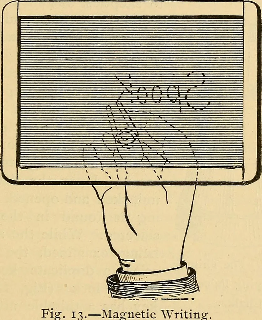 An illustration from Spirit slate writing and kindred phenomena, 1898, leaf 48