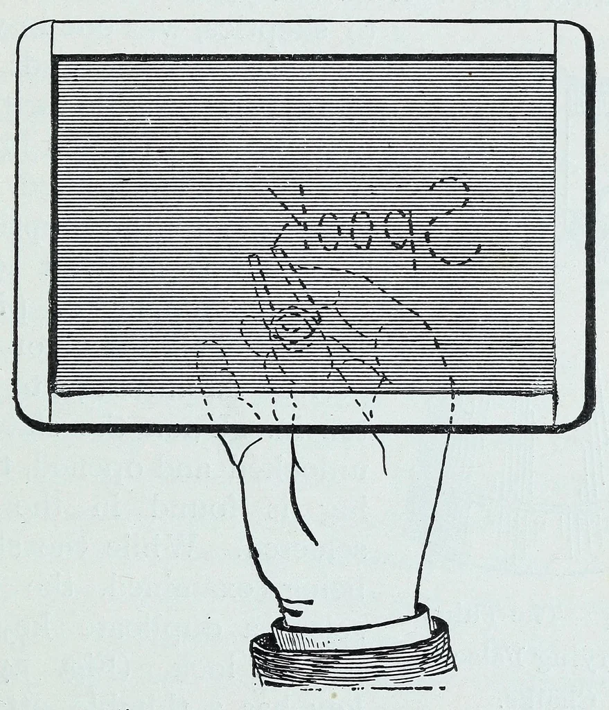 An illustration from Spirit slate writing and kindred phenomena, 1898, leaf 49