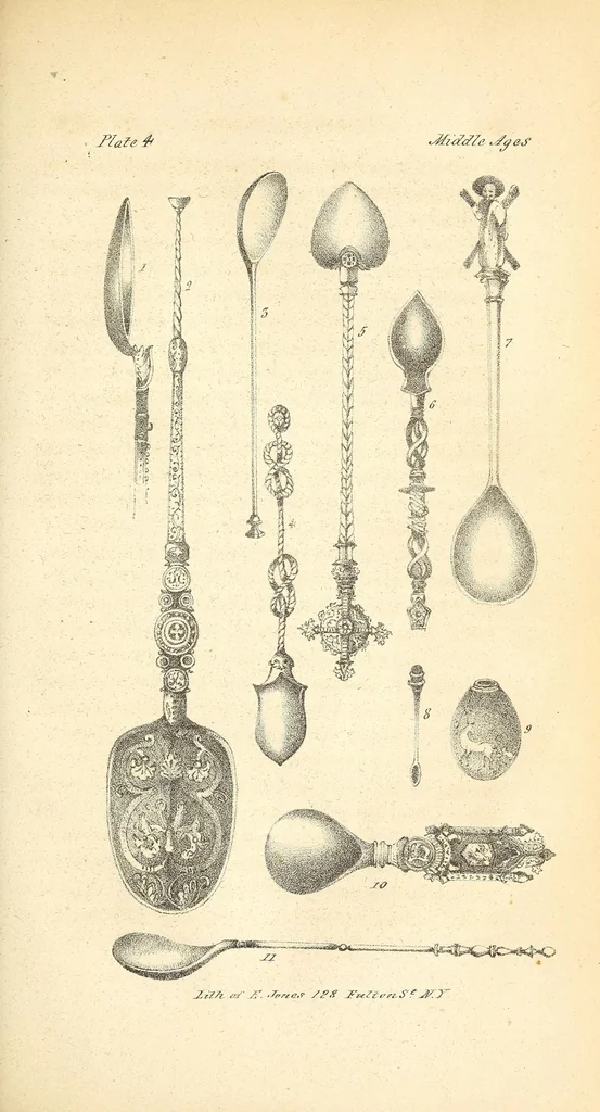 An illustration from The spoon; with upwards of one hundred illustrations, primitive, Egyptian, Roman, mediaeval, and modern, 1845, leaf 121