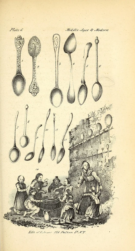 An illustration from The spoon; with upwards of one hundred illustrations, primitive, Egyptian, Roman, mediaeval, and modern, 1845, leaf 197