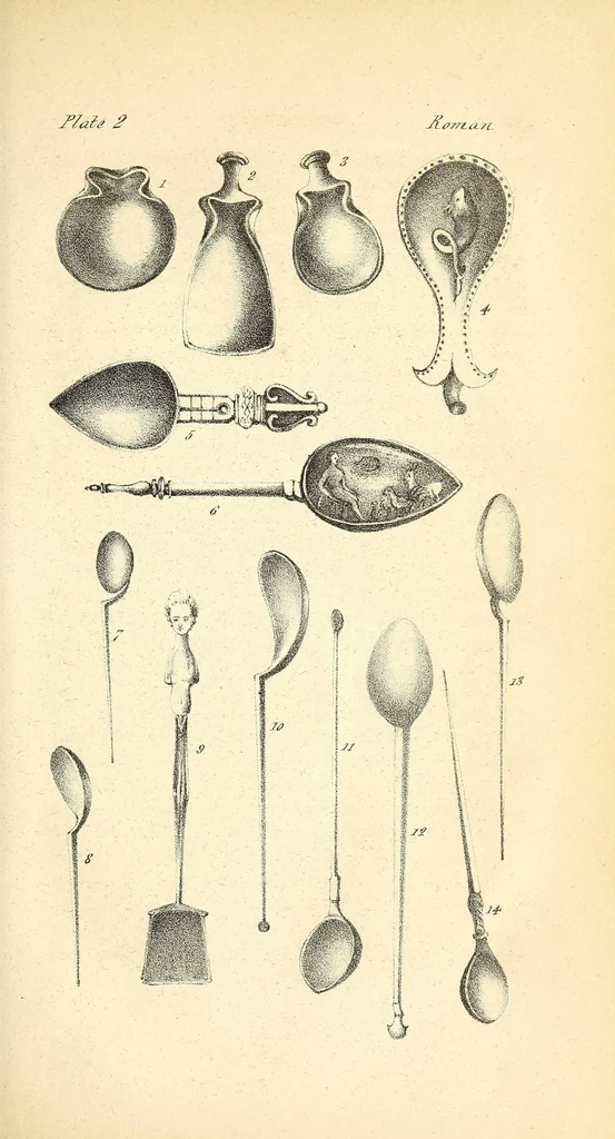 An illustration from The spoon; with upwards of one hundred illustrations, primitive, Egyptian, Roman, mediaeval, and modern, 1845, leaf 37