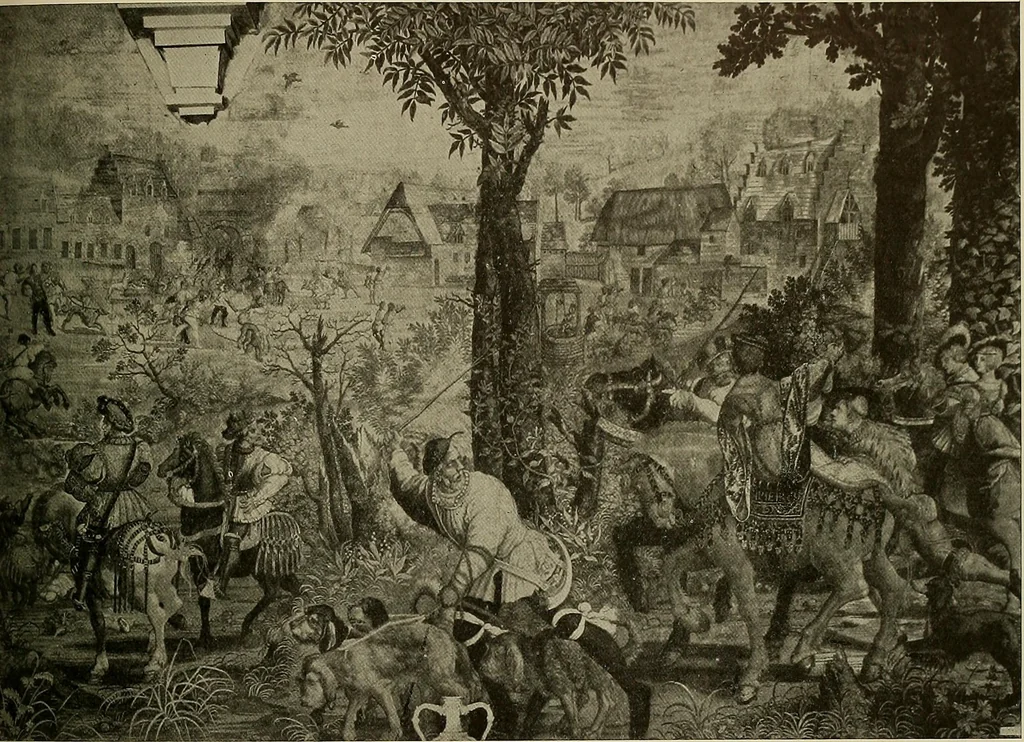 An illustration from Sport in art; an iconography of sport during four hundred years from the beginning of the fifteenth of the end of the eighteenth centuries, 1913, leaf 100