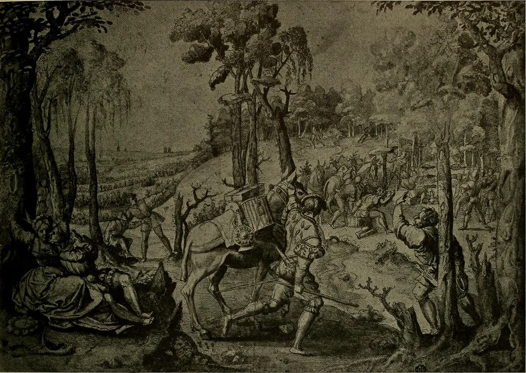 An illustration from Sport in art; an iconography of sport during four hundred years from the beginning of the fifteenth of the end of the eighteenth centuries, 1913, leaf 102