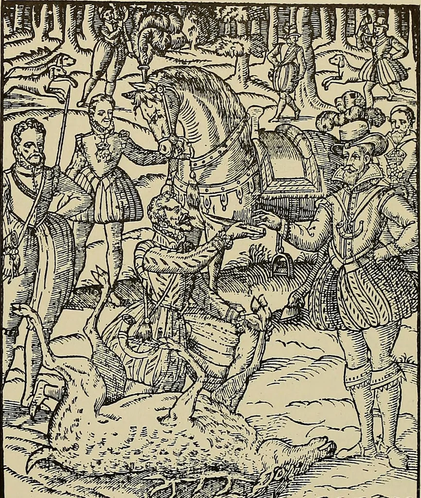 An illustration from Sport in art; an iconography of sport during four hundred years from the beginning of the fifteenth of the end of the eighteenth centuries, 1913, leaf 138