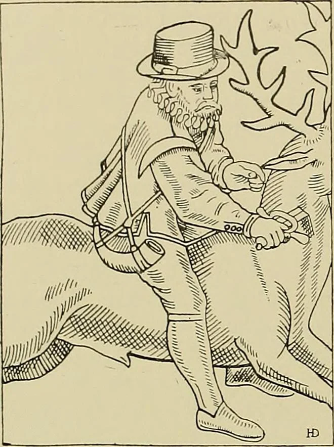 An illustration from Sport in art; an iconography of sport during four hundred years from the beginning of the fifteenth of the end of the eighteenth centuries, 1913, leaf 141