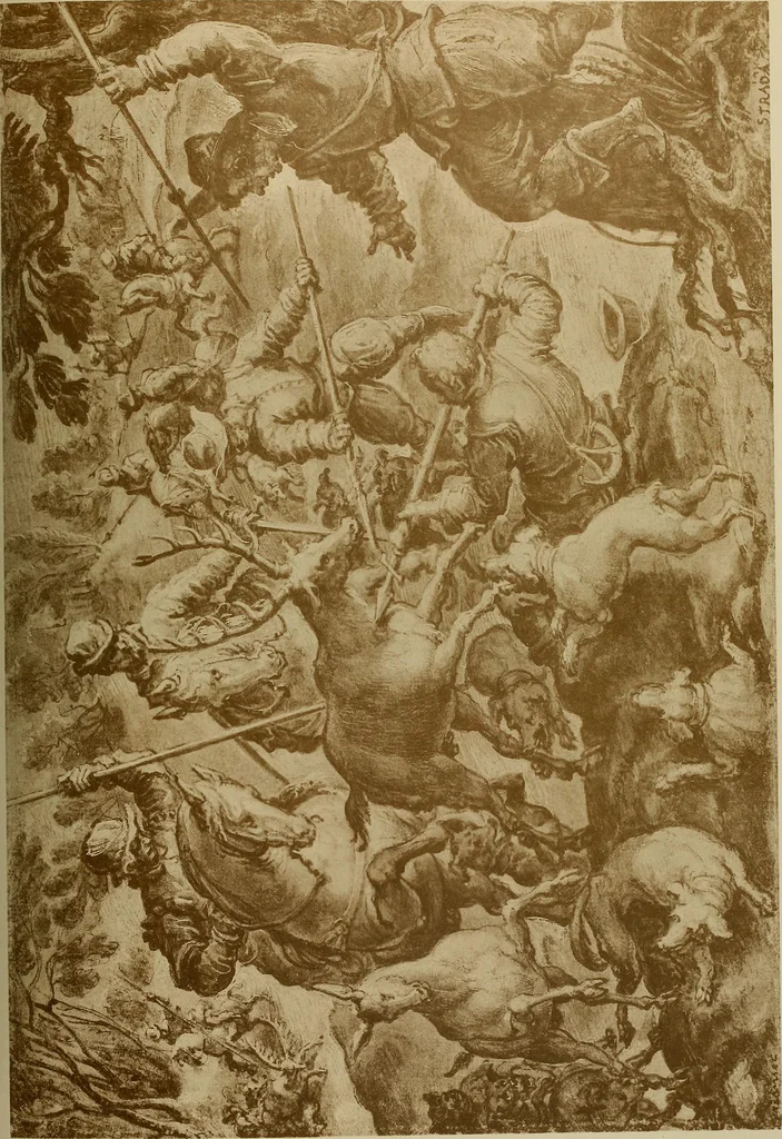An illustration from Sport in art; an iconography of sport during four hundred years from the beginning of the fifteenth of the end of the eighteenth centuries, 1913, leaf 148