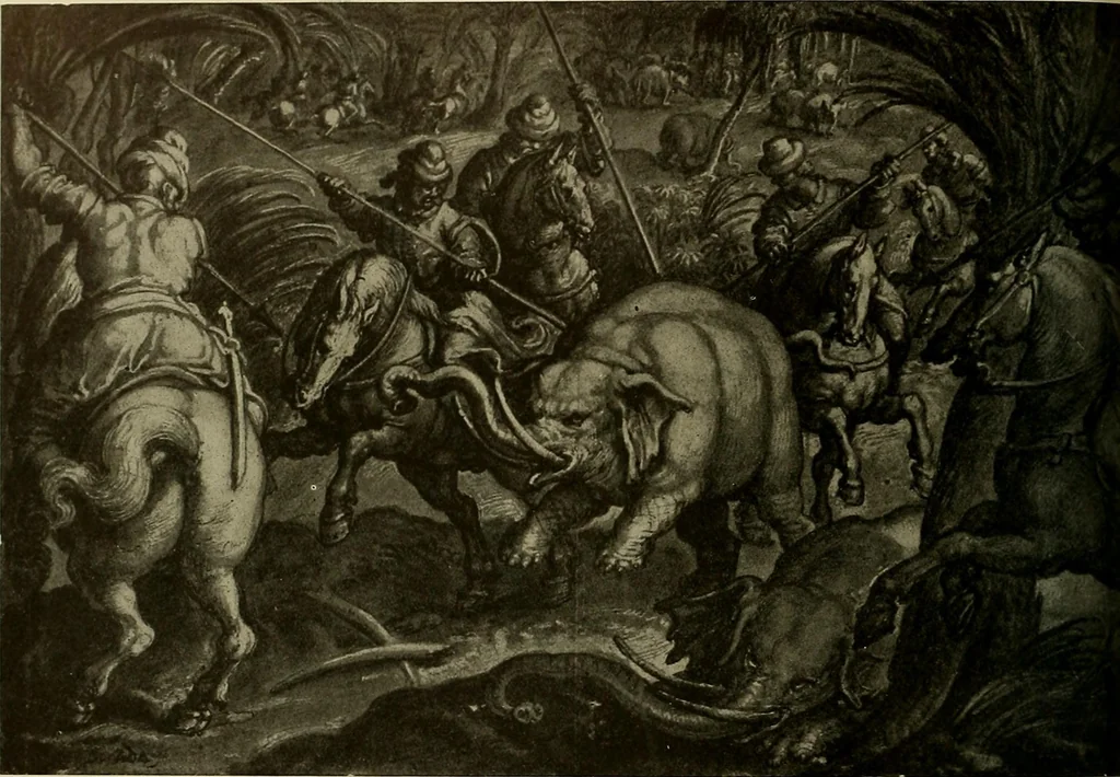 An illustration from Sport in art; an iconography of sport during four hundred years from the beginning of the fifteenth of the end of the eighteenth centuries, 1913, leaf 169