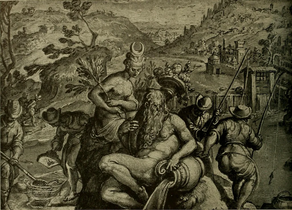 An illustration from Sport in art; an iconography of sport during four hundred years from the beginning of the fifteenth of the end of the eighteenth centuries, 1913, leaf 173