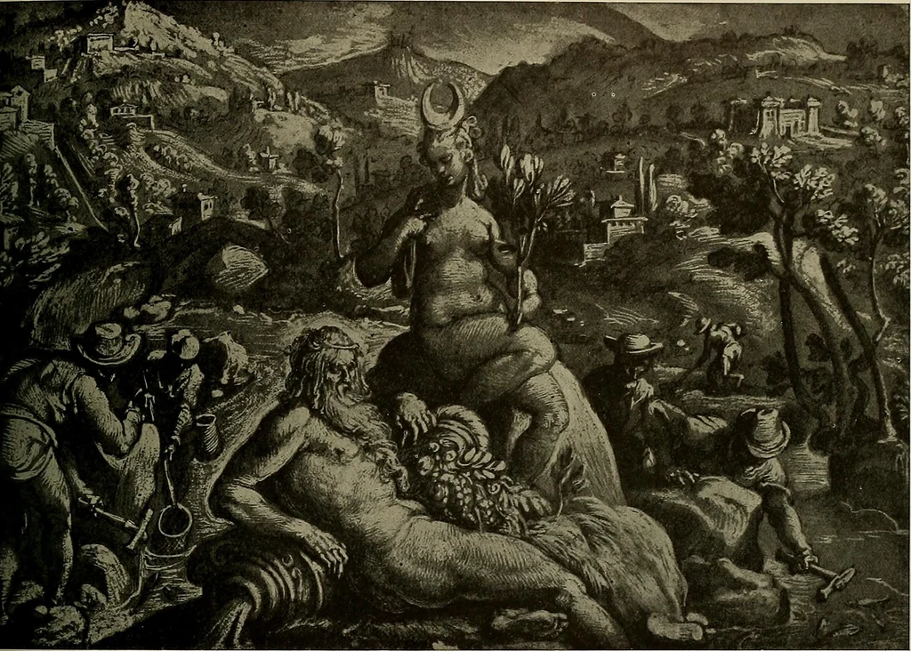 An illustration from Sport in art; an iconography of sport during four hundred years from the beginning of the fifteenth of the end of the eighteenth centuries, 1913, leaf 174