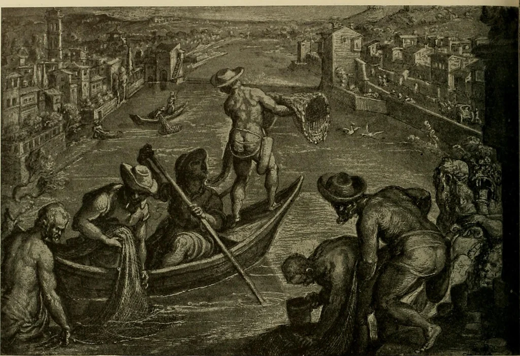 An illustration from Sport in art; an iconography of sport during four hundred years from the beginning of the fifteenth of the end of the eighteenth centuries, 1913, leaf 175