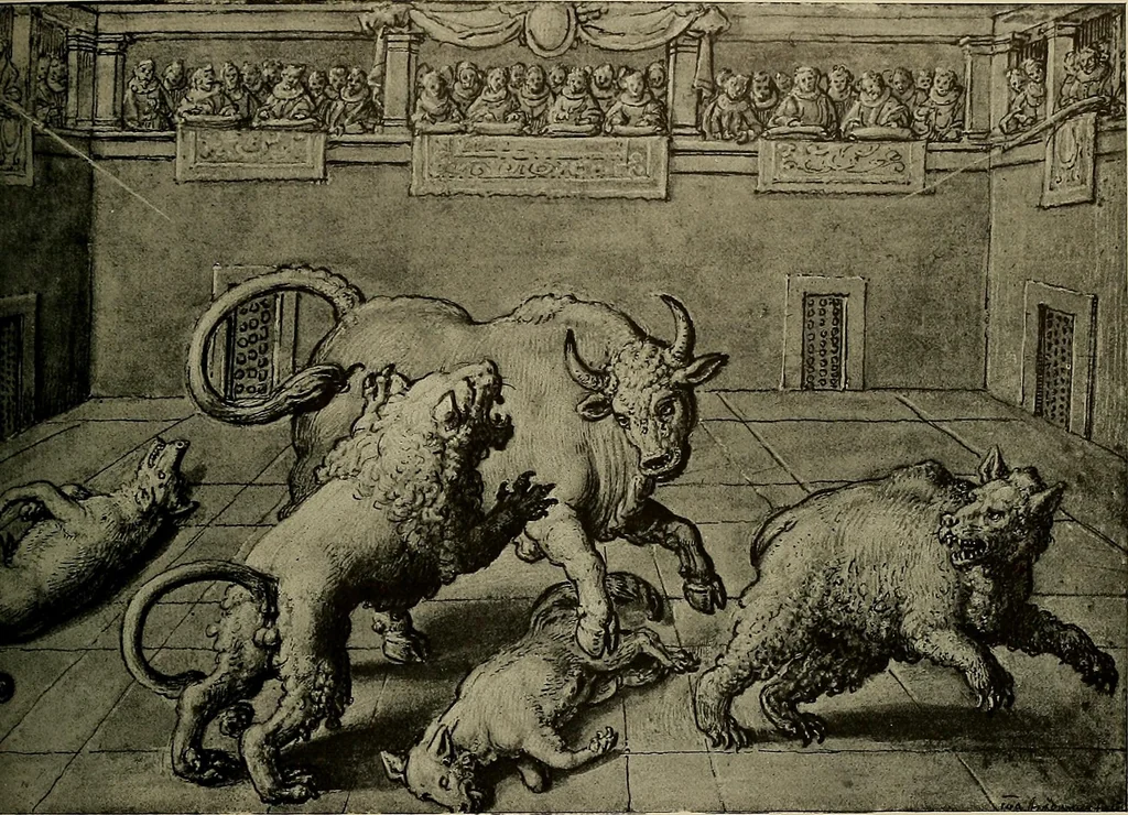 An illustration from Sport in art; an iconography of sport during four hundred years from the beginning of the fifteenth of the end of the eighteenth centuries, 1913, leaf 176