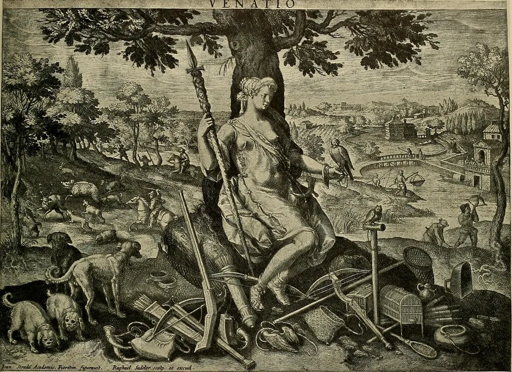 An illustration from Sport in art; an iconography of sport during four hundred years from the beginning of the fifteenth of the end of the eighteenth centuries, 1913, leaf 178