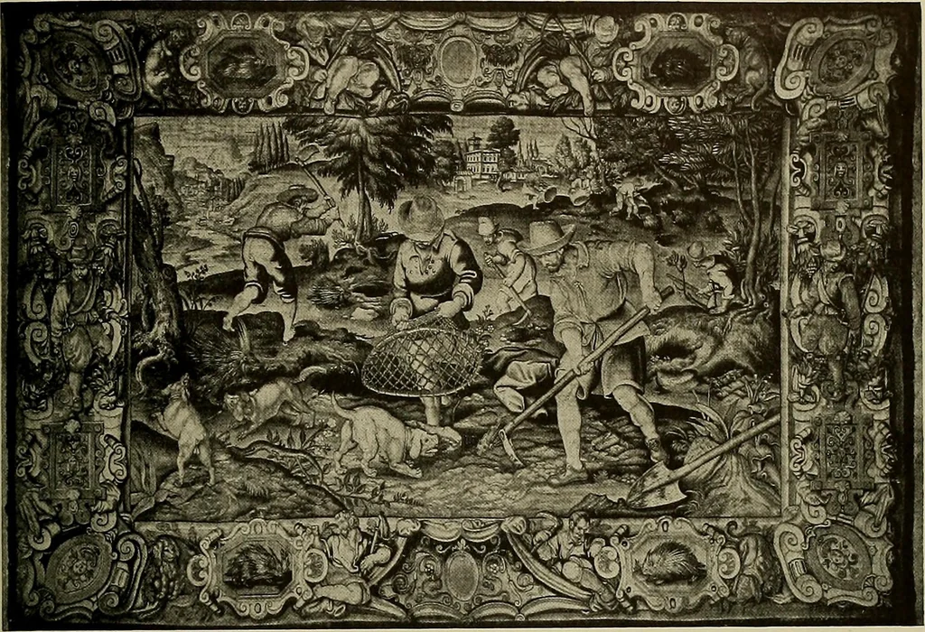 An illustration from Sport in art; an iconography of sport during four hundred years from the beginning of the fifteenth of the end of the eighteenth centuries, 1913, leaf 180