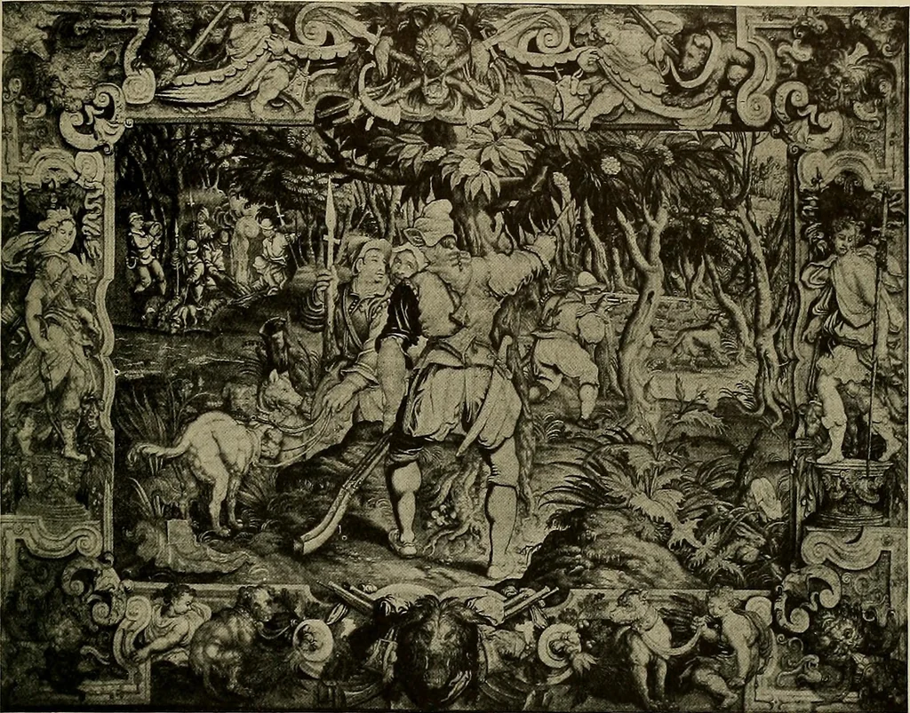 An illustration from Sport in art; an iconography of sport during four hundred years from the beginning of the fifteenth of the end of the eighteenth centuries, 1913, leaf 184