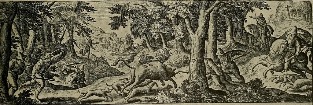 An illustration from Sport in art; an iconography of sport during four hundred years from the beginning of the fifteenth of the end of the eighteenth centuries, 1913, leaf 188