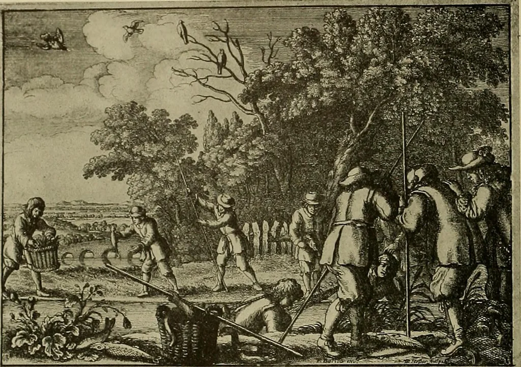 An illustration from Sport in art; an iconography of sport during four hundred years from the beginning of the fifteenth of the end of the eighteenth centuries, 1913, leaf 241