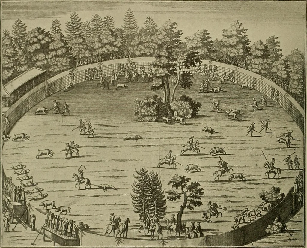 An illustration from Sport in art; an iconography of sport during four hundred years from the beginning of the fifteenth of the end of the eighteenth centuries, 1913, leaf 279