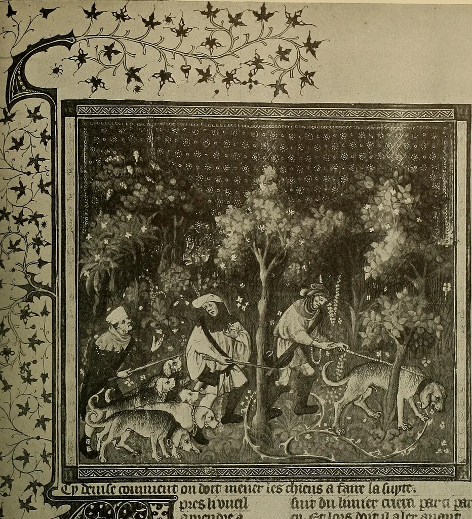 An illustration from Sport in art; an iconography of sport during four hundred years from the beginning of the fifteenth of the end of the eighteenth centuries, 1913, leaf 34