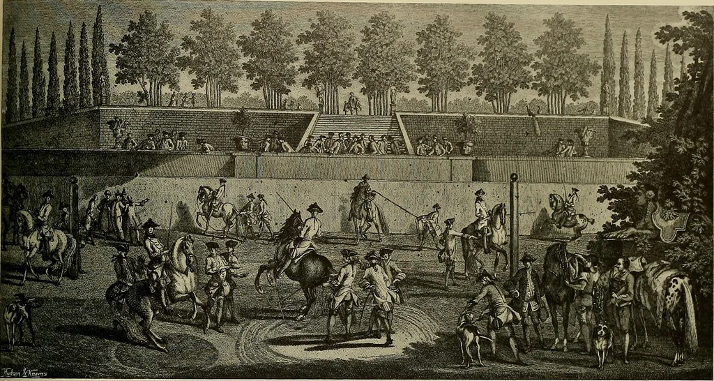 An illustration from Sport in art; an iconography of sport during four hundred years from the beginning of the fifteenth of the end of the eighteenth centuries, 1913, leaf 356