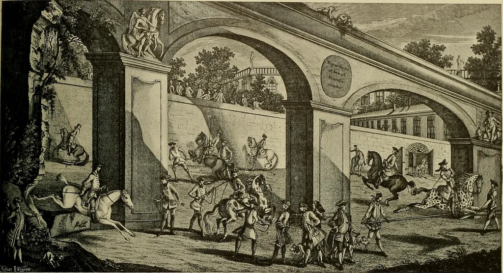 An illustration from Sport in art; an iconography of sport during four hundred years from the beginning of the fifteenth of the end of the eighteenth centuries, 1913, leaf 358