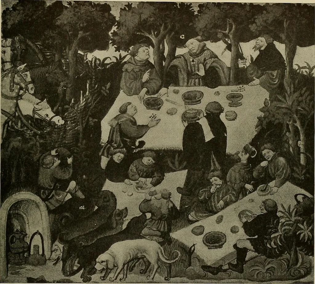 An illustration from Sport in art; an iconography of sport during four hundred years from the beginning of the fifteenth of the end of the eighteenth centuries, 1913, leaf 36