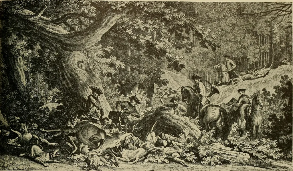 An illustration from Sport in art; an iconography of sport during four hundred years from the beginning of the fifteenth of the end of the eighteenth centuries, 1913, leaf 364
