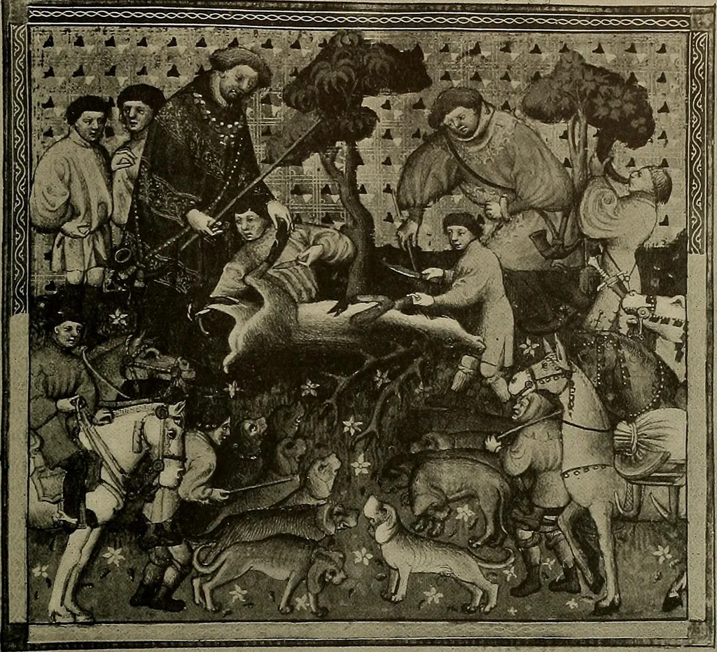 An illustration from Sport in art; an iconography of sport during four hundred years from the beginning of the fifteenth of the end of the eighteenth centuries, 1913, leaf 38