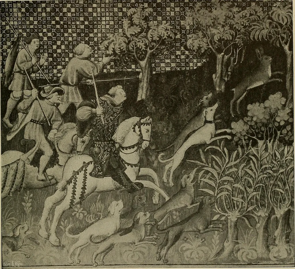 An illustration from Sport in art; an iconography of sport during four hundred years from the beginning of the fifteenth of the end of the eighteenth centuries, 1913, leaf 40