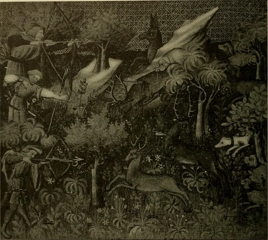 An illustration from Sport in art; an iconography of sport during four hundred years from the beginning of the fifteenth of the end of the eighteenth centuries, 1913, leaf 51