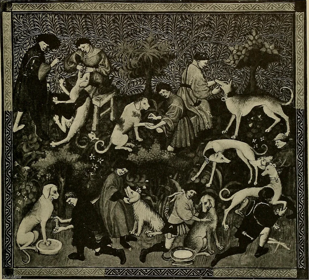 An illustration from Sport in art; an iconography of sport during four hundred years from the beginning of the fifteenth of the end of the eighteenth centuries, 1913, leaf 54