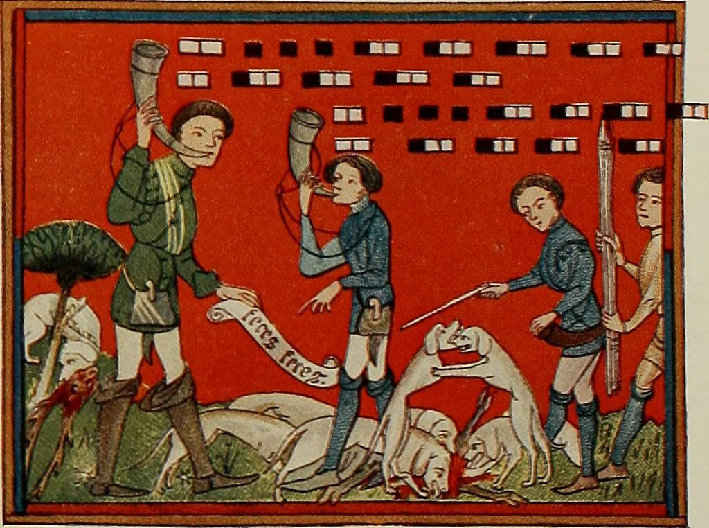 An illustration from Sport in art; an iconography of sport during four hundred years from the beginning of the fifteenth of the end of the eighteenth centuries, 1913, leaf 64