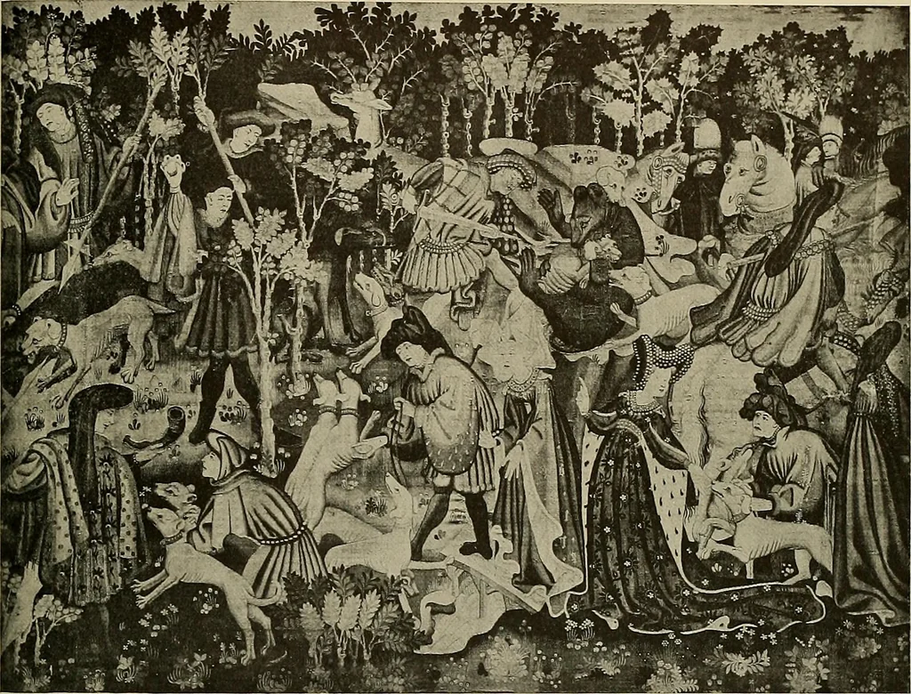 An illustration from Sport in art; an iconography of sport during four hundred years from the beginning of the fifteenth of the end of the eighteenth centuries, 1913, leaf 76