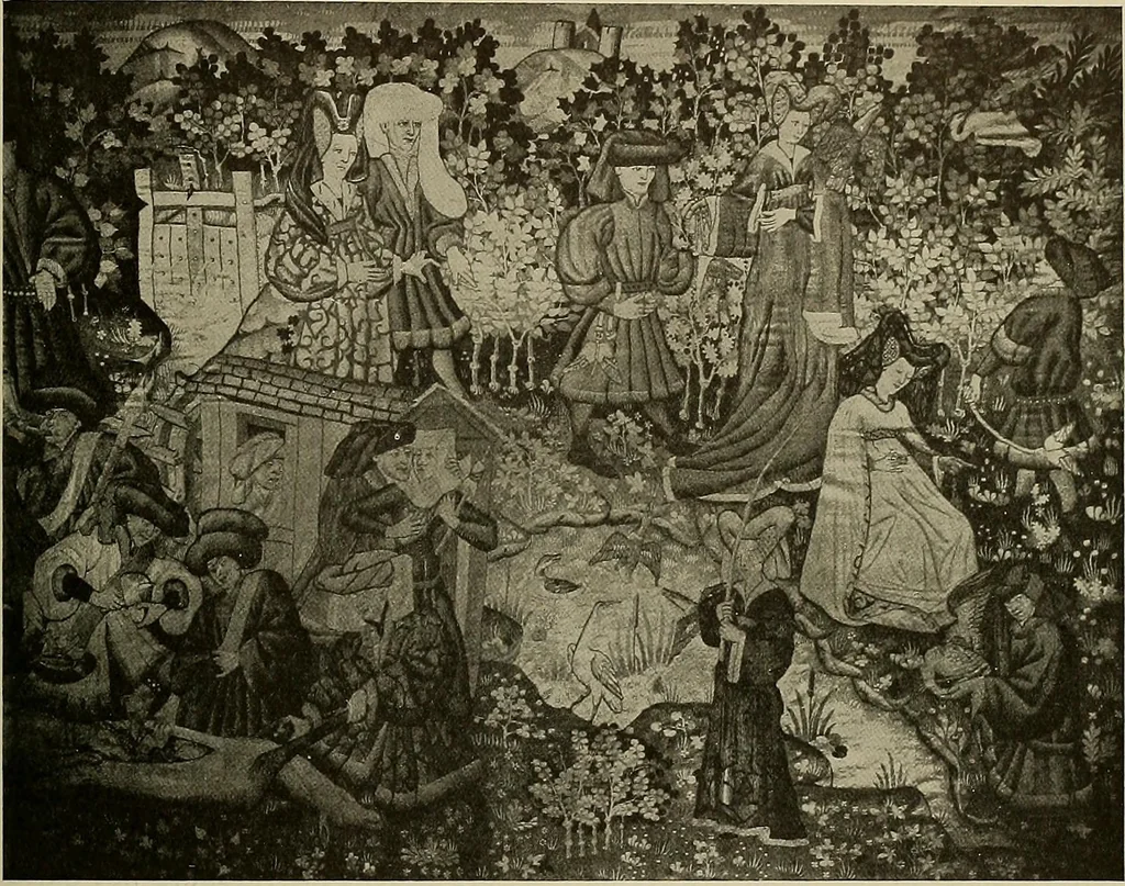 An illustration from Sport in art; an iconography of sport during four hundred years from the beginning of the fifteenth of the end of the eighteenth centuries, 1913, leaf 78