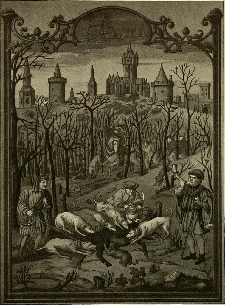 An illustration from Sport in art; an iconography of sport during four hundred years from the beginning of the fifteenth of the end of the eighteenth centuries, 1913, leaf 82