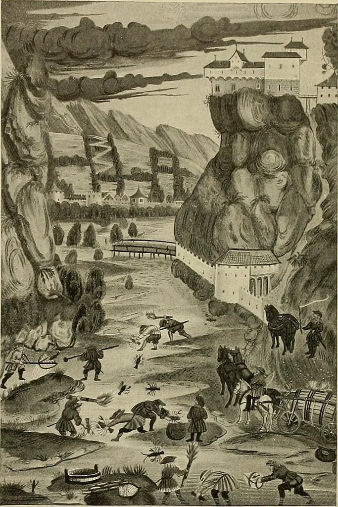 An illustration from Sport in art; an iconography of sport during four hundred years from the beginning of the fifteenth of the end of the eighteenth centuries, 1913, leaf 94