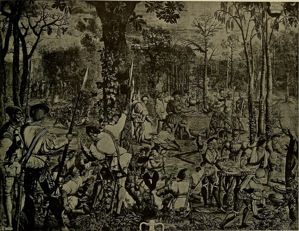 An illustration from Sport in art; an iconography of sport during four hundred years from the beginning of the fifteenth of the end of the eighteenth centuries, 1913, leaf 98